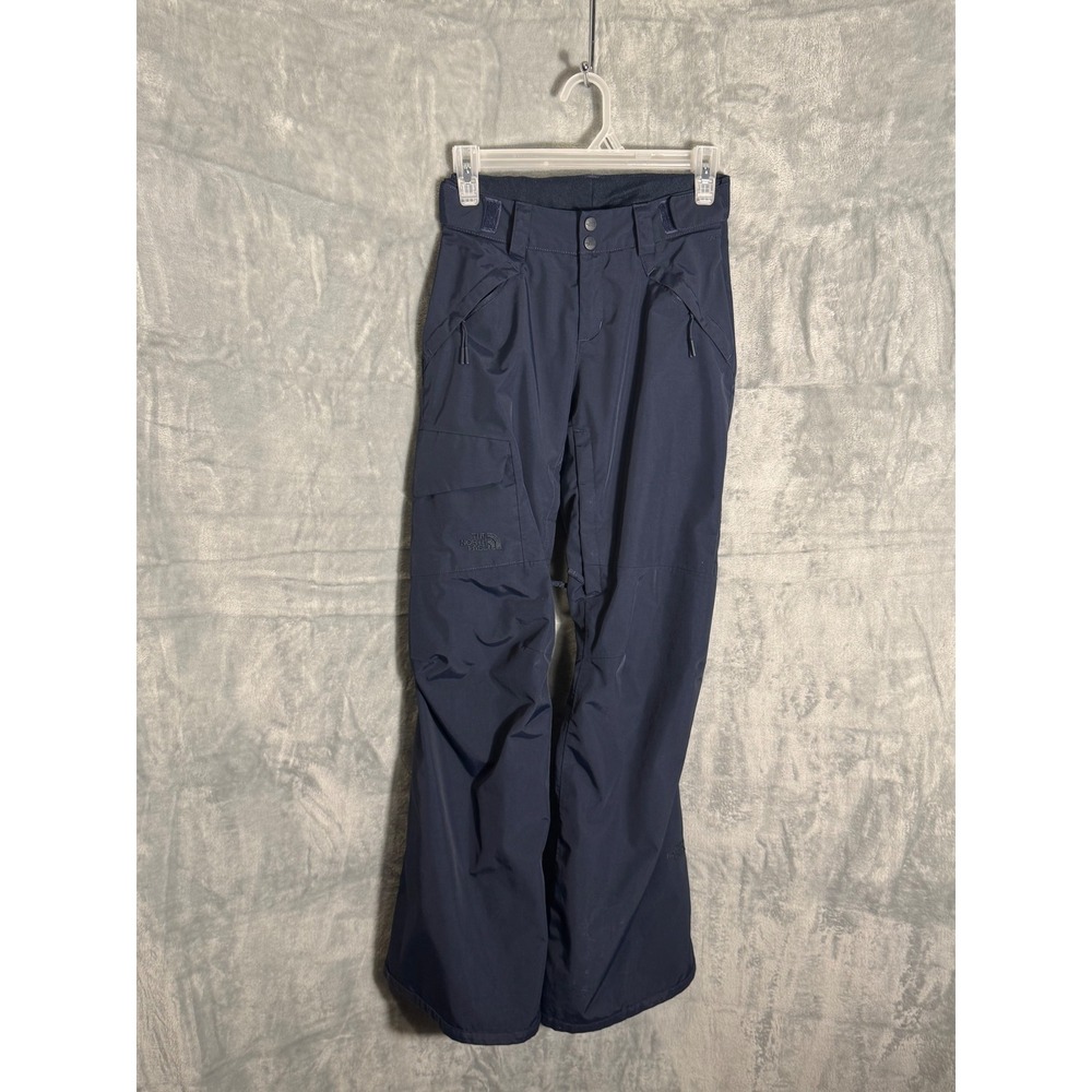 The North Face Womens XS Navy Blue Insulated Snow Ski Pants Cargo Pocket